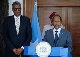 Madaxweyne Xasan Shiekh Maxamuud iyo Xildhibaan Cabdirahman Cabdishakuur